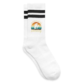 Klettern Felsklettern - Gestreifte Tennissocken - Weiß/Schwarz - Rechts