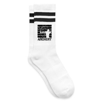 Archery - Striped tennis socks - white/black - Right