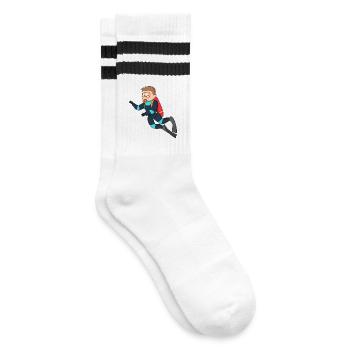 Diving - Striped tennis socks - white/black - Right