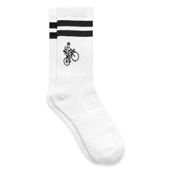 Cycliste avec drapeau italien - Chaussettes de tennis - blanc/noir - Droite