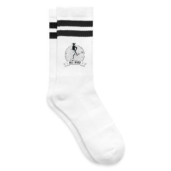 JOGGEUR D’EMBLÈME DE COURSE À PIED - Chaussettes de tennis - blanc/noir - Droite