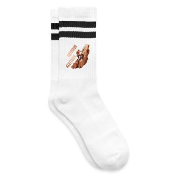Outdoor Klettern - Gestreifte Tennissocken - Weiß/Schwarz - Rechts