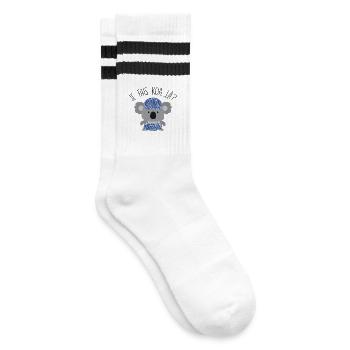 Koala Style Denim Casual - Striped tennis socks - white/black - Right