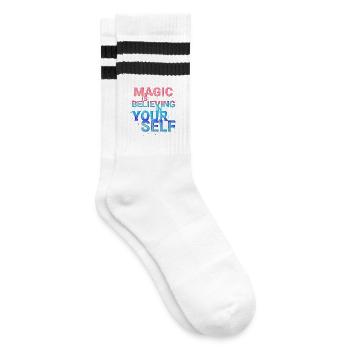 La magie, c’est croire en soi - Chaussettes de tennis - blanc/noir - Droite