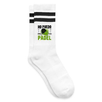 I can't have Padel Gift Padelist - Striped tennis socks - white/black - Right