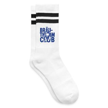 Bräutigam Club - Gestreifte Tennissocken - Weiß/Schwarz - Rechts
