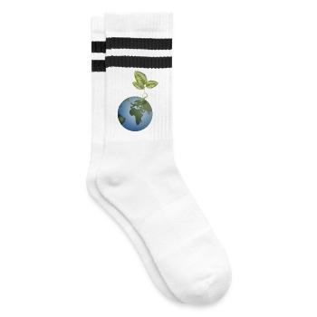 La graine dans le sol se déploie - Chaussettes de tennis - blanc/noir - Droite