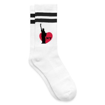 New York - Chaussettes de tennis - blanc/noir - Droite