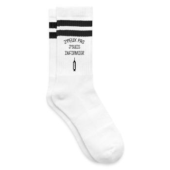 Infirmière / Infirmier / Hôpital / Médecine / - Chaussettes de tennis - blanc/noir - Droite