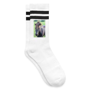 Affiche Cheval Cheval - Chaussettes de tennis - blanc/noir - Droite