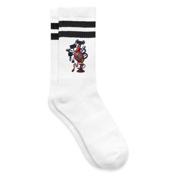 NERD HEART - geek & scifi - Striped tennis socks - white/black - Right