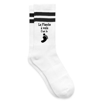 Planche à voile / Véliplanchiste / Windsurf / - Chaussettes de tennis - blanc/noir - Droite
