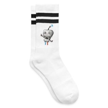Petit robot - Chaussettes de tennis - blanc/noir - Droite