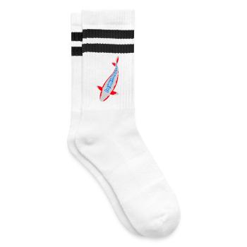 Koi - Nishikigoi - Gestreifte Tennissocken - Weiß/Schwarz - Rechts
