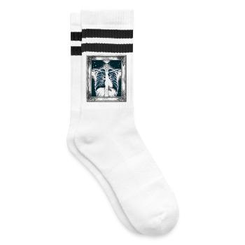 Art médical Thoracique Peinture Radiologie - Chaussettes de tennis - blanc/noir - Droite
