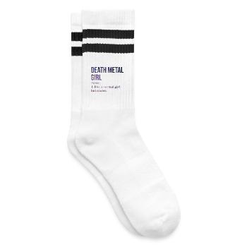 Death Metal - Gestreifte Tennissocken - Weiß/Schwarz - Rechts