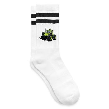 Grüner Gigant der Felder - Gestreifte Tennissocken - Weiß/Schwarz - Rechts