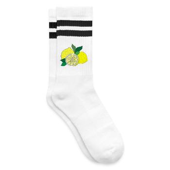 Imprimé agrume - Chaussettes de tennis - blanc/noir - Droite