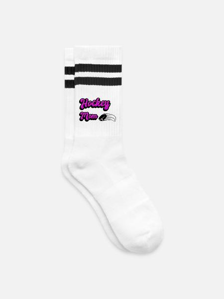 Hockey Mutter Sport - Gestreifte Tennissocken - Weiß/Schwarz