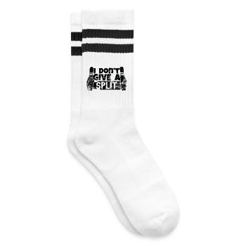 Funny bowling saying - Striped tennis socks - white/black - Right