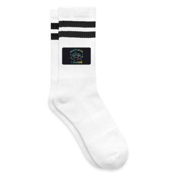 Game Controller - Next Level 1st Class - Striped tennis socks - white/black - Right
