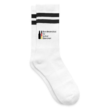 Federal Institute for Delicious Beers - Striped tennis socks - white/black - Right