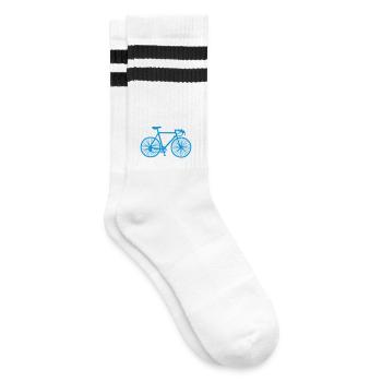 Ride Collide Wheel Cool Sayings English Bicycle - Striped tennis socks - white/black - Right