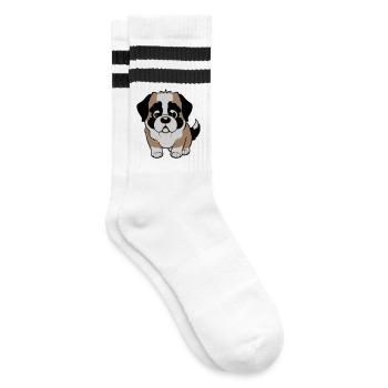 Chien Saint-Bernard - Chaussettes de tennis - blanc/noir - Droite