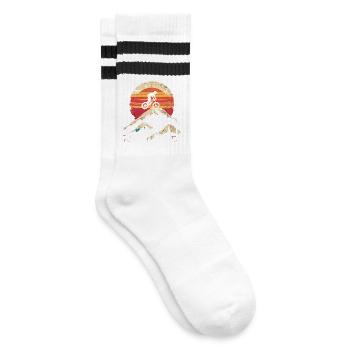 Mountainbike Vintage Look - Gestreifte Tennissocken - Weiß/Schwarz - Rechts