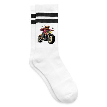 Moto Bulls - Chaussettes de tennis - blanc/noir - Droite