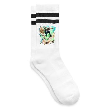 skateboarding - Striped tennis socks - white/black - Right