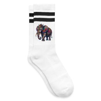 Éléphant - Chaussettes de tennis - blanc/noir - Droite