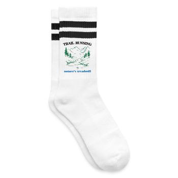 Course sur sentier - Tapis roulant de la nature - Chaussettes de tennis - blanc/noir - Droite
