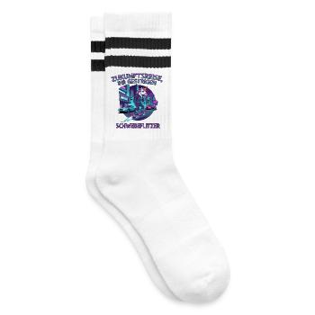 Unicorn of the future - Striped tennis socks - white/black - Right