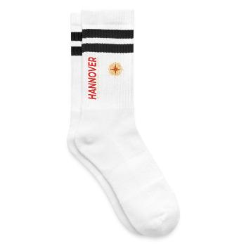 Hannover - Gestreifte Tennissocken - Weiß/Schwarz - Rechts