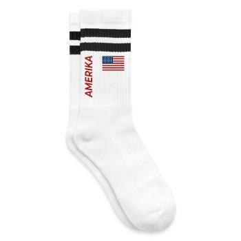 Colorado Springs - Gestreifte Tennissocken - Weiß/Schwarz - Rechts