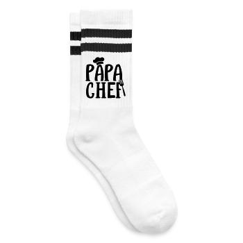 Cadeau Papa Chef de Cuisine ! - Chaussettes de tennis - blanc/noir - Droite