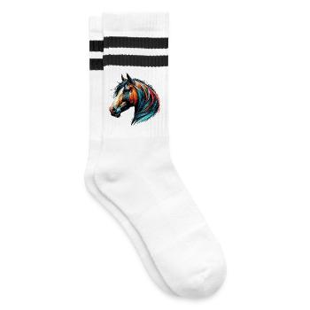 Cheval - Chaussettes de tennis - blanc/noir - Droite