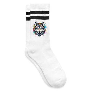 Loup - Chaussettes de tennis - blanc/noir - Droite