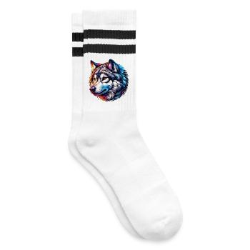 Loup - Chaussettes de tennis - blanc/noir - Droite