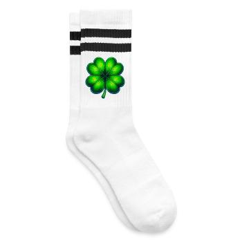 Trèfle à quatre feuilles - Chaussettes de tennis - blanc/noir - Droite