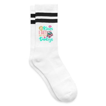 design de patins à roulettes - Chaussettes de tennis - blanc/noir - Droite
