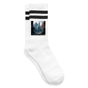 City 01 - Chaussettes de tennis - blanc/noir - Droite