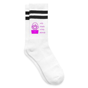 manger sommeil code répéter femme ordinateur - Chaussettes de tennis - blanc/noir - Droite