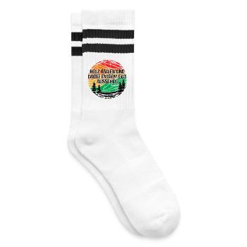 Forester Statement Tree Woodwork Lumberjack Wood - Striped tennis socks - white/black - Right