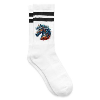 Cheval - Chaussettes de tennis - blanc/noir - Droite