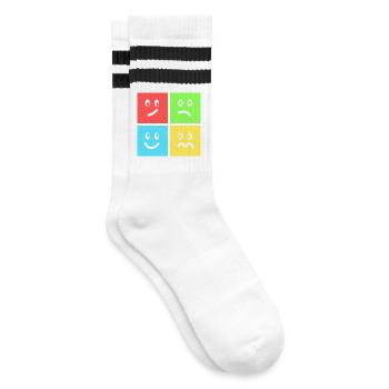 Jeux de couleurs géométriques amusants - Chaussettes de tennis - blanc/noir - Droite