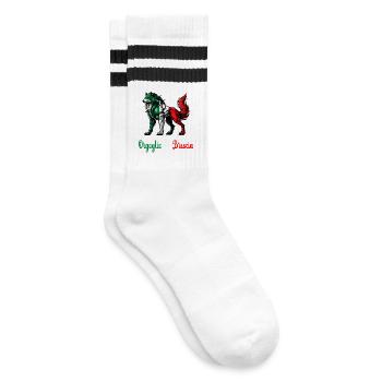 Le drapeau italien de la fierté de Brescia - Chaussettes de tennis - blanc/noir - Droite
