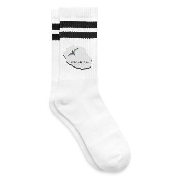 ILE DE LA REUNION - Chaussettes de tennis - blanc/noir - Droite