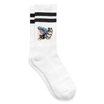 Super Dog Australian Shepherd Sheppie Gift - Striped tennis socks - white/black - Right